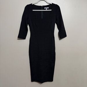 CLASSIQUES ENTIER Black Swoop Neck Dress size 4
